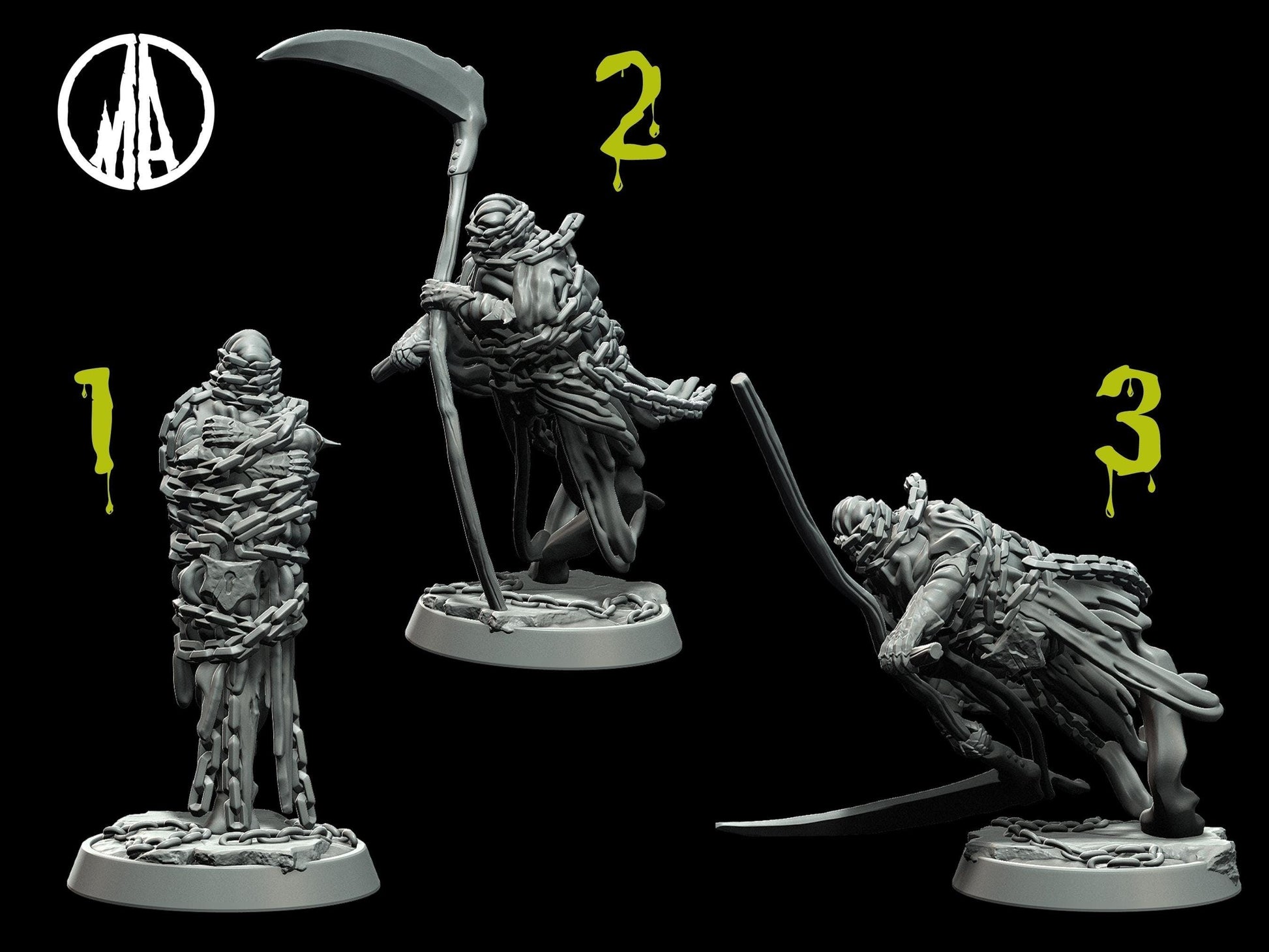 Imprisoned Soul Miniature skeleton miniature - 3 Poses - 28mm scale Tabletop gaming DnD Miniature Dungeons and Dragons dnd 5e - Plague Miniatures