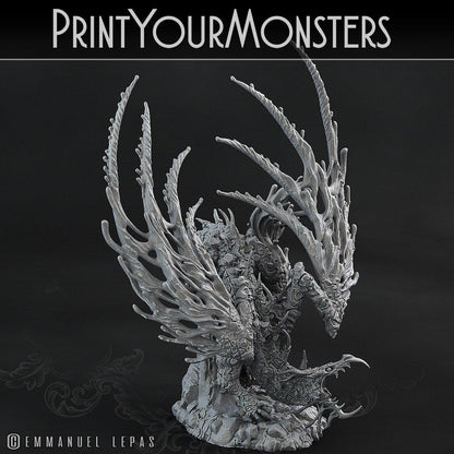 Infernal Magma Dragon Miniature fire miniature | Print Your Monsters | Tabletop gaming DnD Miniature | Dungeons and Dragons, DnD 5e - Plague Miniatures shop for DnD Miniatures