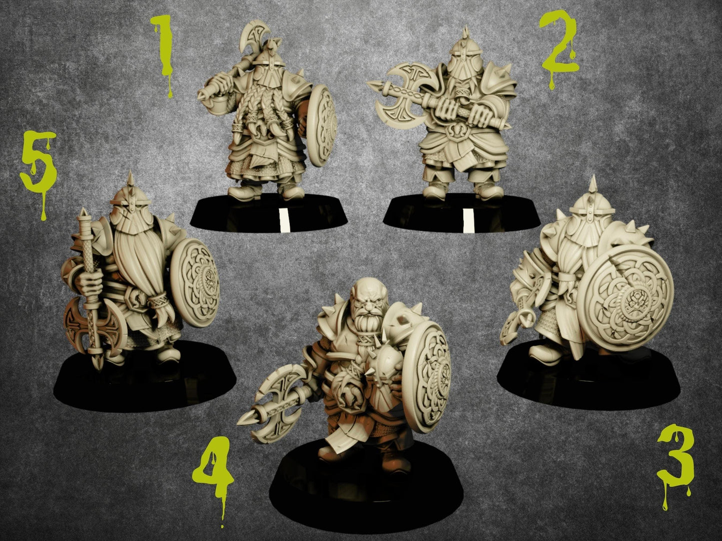 Iron Guard Dwarf Miniature | Defenders of the Dwarven Stronghold | 32mm Scale - Plague Miniatures