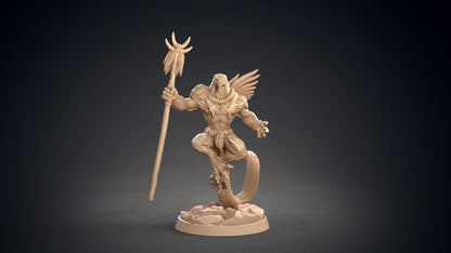 Ishmael Yuan-Ti Warrior Miniature | Stalwart Serpent Sentinel for DnD 5e | 32mm Scale - Plague Miniatures