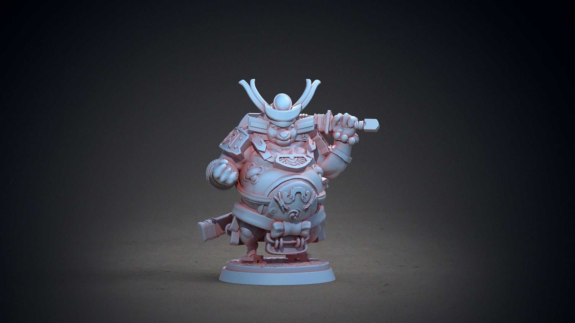 Jo-Jo Pandaren Miniature | Valiant Pandafolk Warrior for Tabletop RPGs | 32mm Scale - Plague Miniatures
