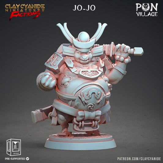 Jo-Jo Pandaren Miniature | Valiant Pandafolk Warrior for Tabletop RPGs | 32mm Scale - Plague Miniatures