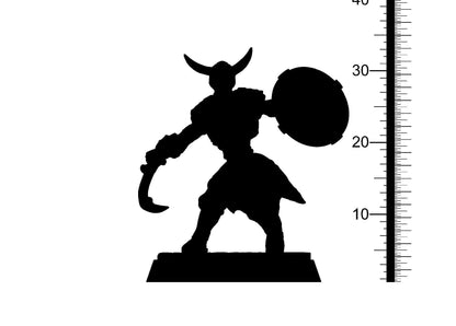 Jorenn Gall, White Runner Skeleton Miniature | Undead Sword and Shield Guardian | 32mm Scale - Plague Miniatures