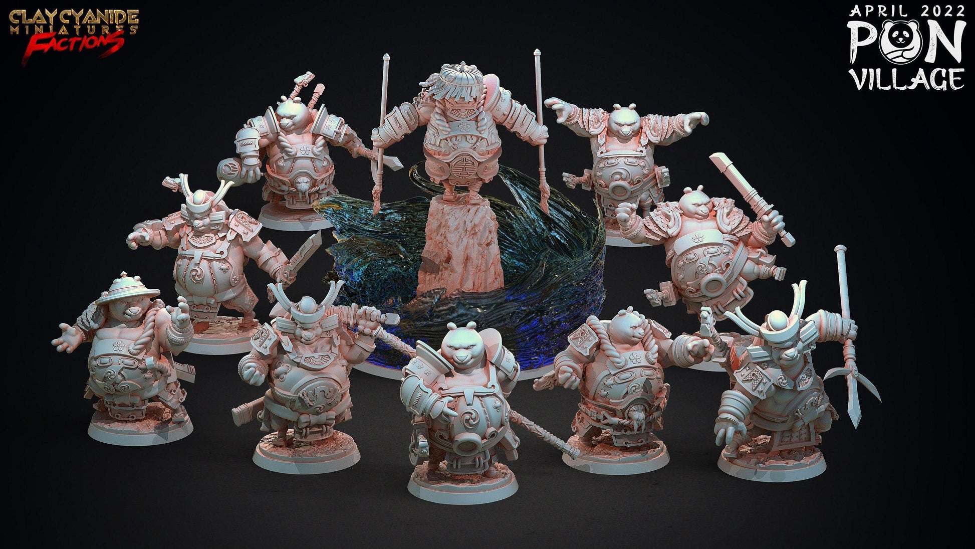 Jun-Jun Pandaren Miniature | Stalwart Pandafolk Great Warrior for Tabletop RPGs | 32mm Scale - Plague Miniatures