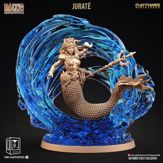 Jurate Sea Goddess Miniature | Majestic Ruler of the Lithuanian Waters | 32mm Scale - Plague Miniatures