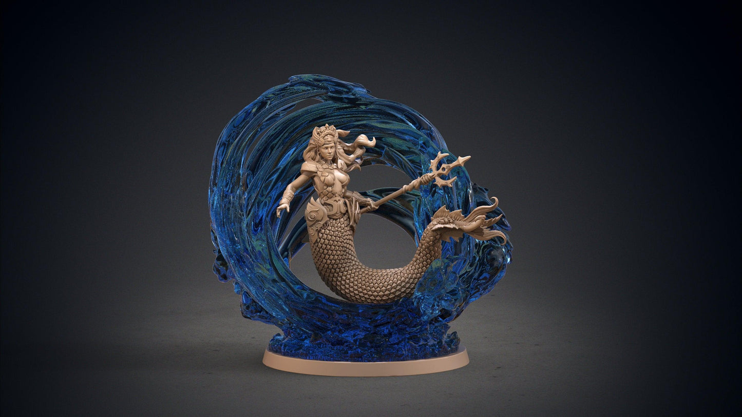 Jurate Sea Goddess Miniature | Majestic Ruler of the Lithuanian Waters | 32mm Scale - Plague Miniatures