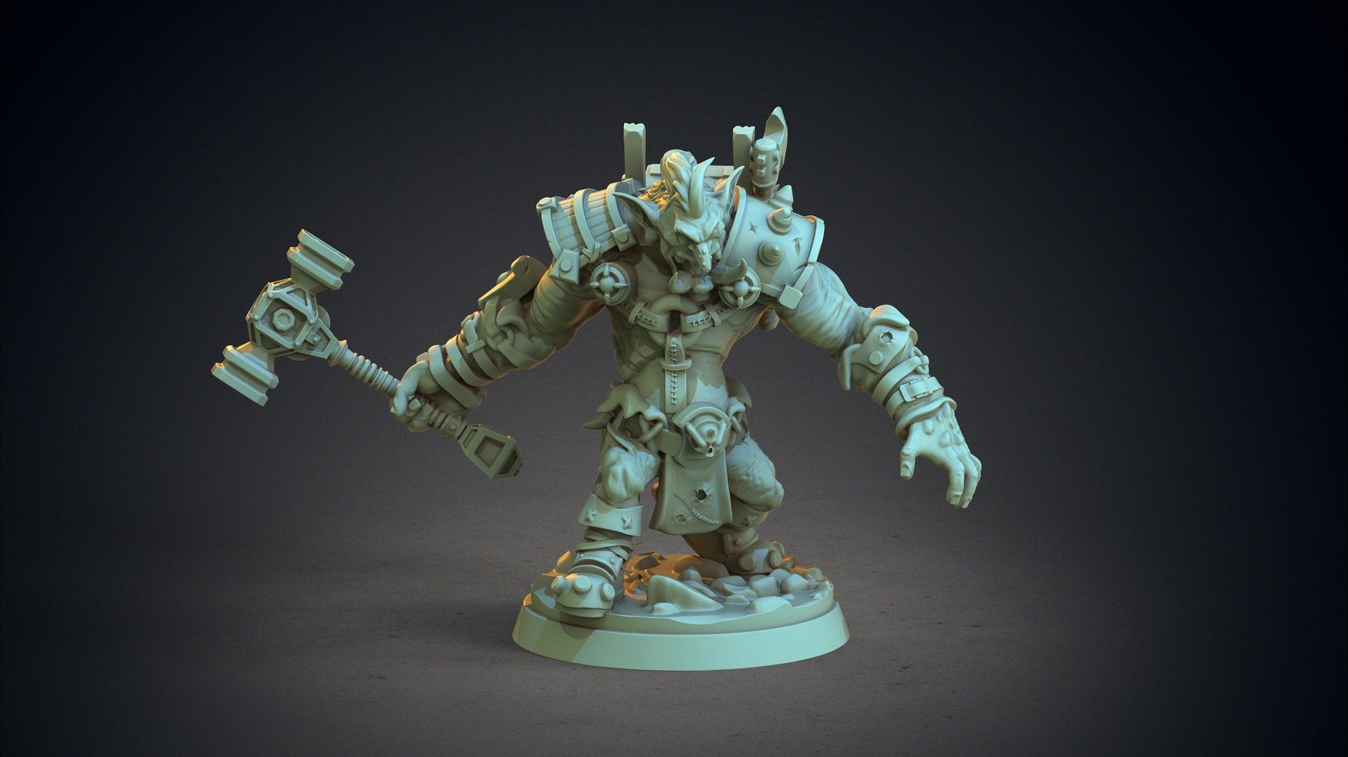 Kael, the Brutish War Troll Miniature | DnD Miniatures for RPG Battles | 32mm Scale - Plague Miniatures