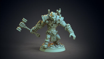 Kael, the Brutish War Troll Miniature | DnD Miniatures for RPG Battles | 32mm Scale - Plague Miniatures