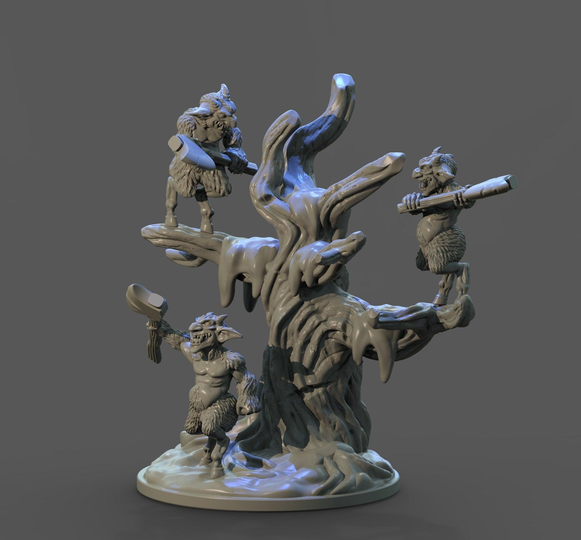 Kallikantzaros Christmas Goblin Miniature | Festively Twisted Tabletop Delight | 32mm Scale - Plague Miniatures