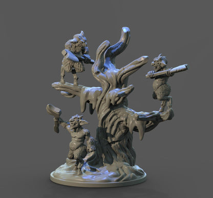 Kallikantzaros Christmas Goblin Miniature | Festively Twisted Tabletop Delight | 32mm Scale - Plague Miniatures