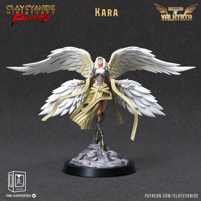 Kara Valkyrie Maiden Miniature | Silent Guardian of the Fallen | 32mm Scale - Plague Miniatures