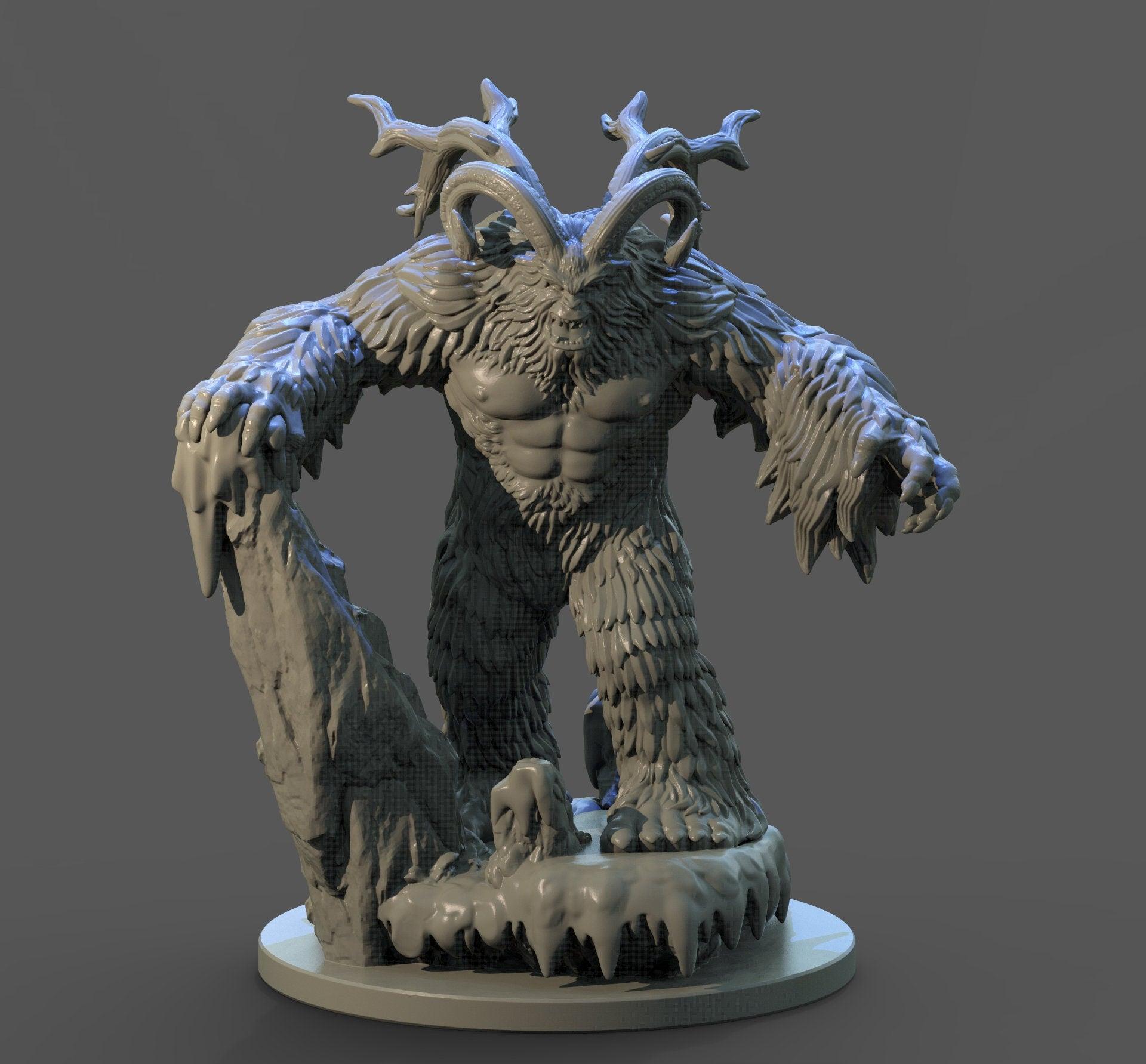Karakoncolos Christmas Yeti Miniature | Festive Terrors for Tabletop Gaming | 32mm Scale - Plague Miniatures