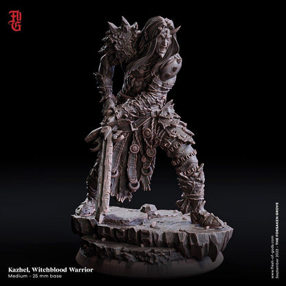 DnD Witchblood Warrior Statue Bust | 25mm Base 75mm Scale Bust | DnD Miniature Dungeons and Dragons DnD 5e Monster miniature Fighter - Plague Miniatures shop for DnD Miniatures