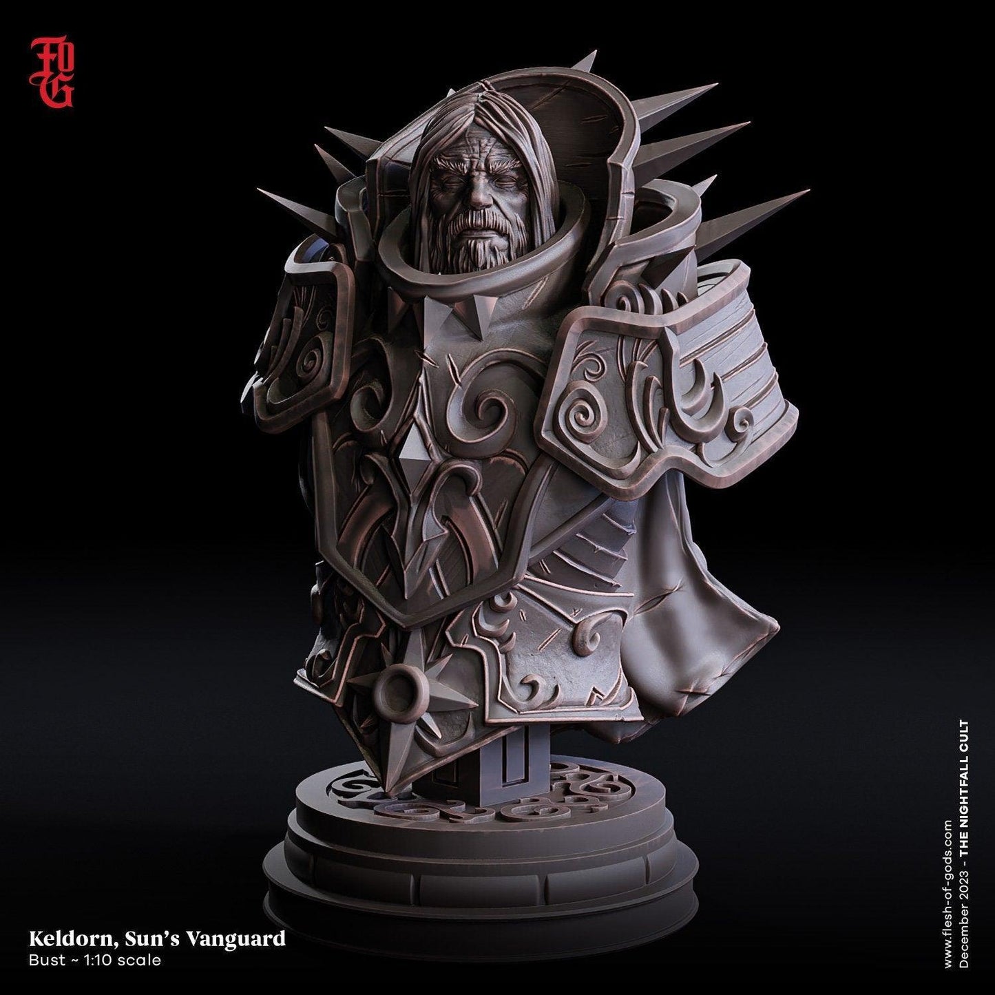 Keldorn, Sun's Vanguard Paladin Miniature | Dungeons and Dragons 5e | 32mm Scale or 75mm Scale - Plague Miniatures