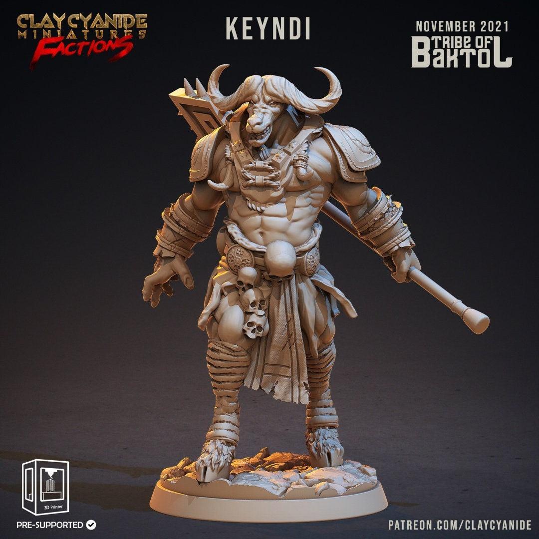 Keyndi Minotaur Miniature | Fierce Bovine Battlemaster | 32mm Scale - Plague Miniatures