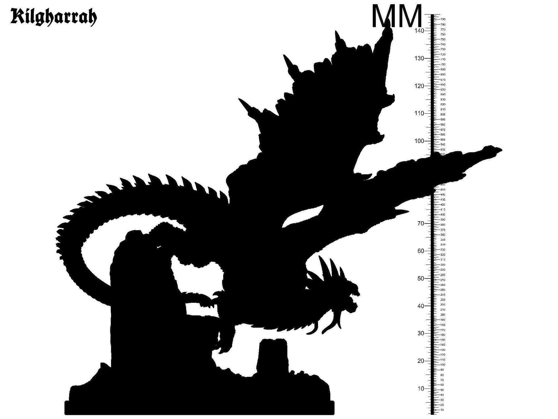 Kilgharrah Miniature | Huge Dragon | Clay Cyanide | 100mm Base | Tabletop Gaming | DnD Miniature | Dungeons and Dragons,, DnD 5e - Plague Miniatures