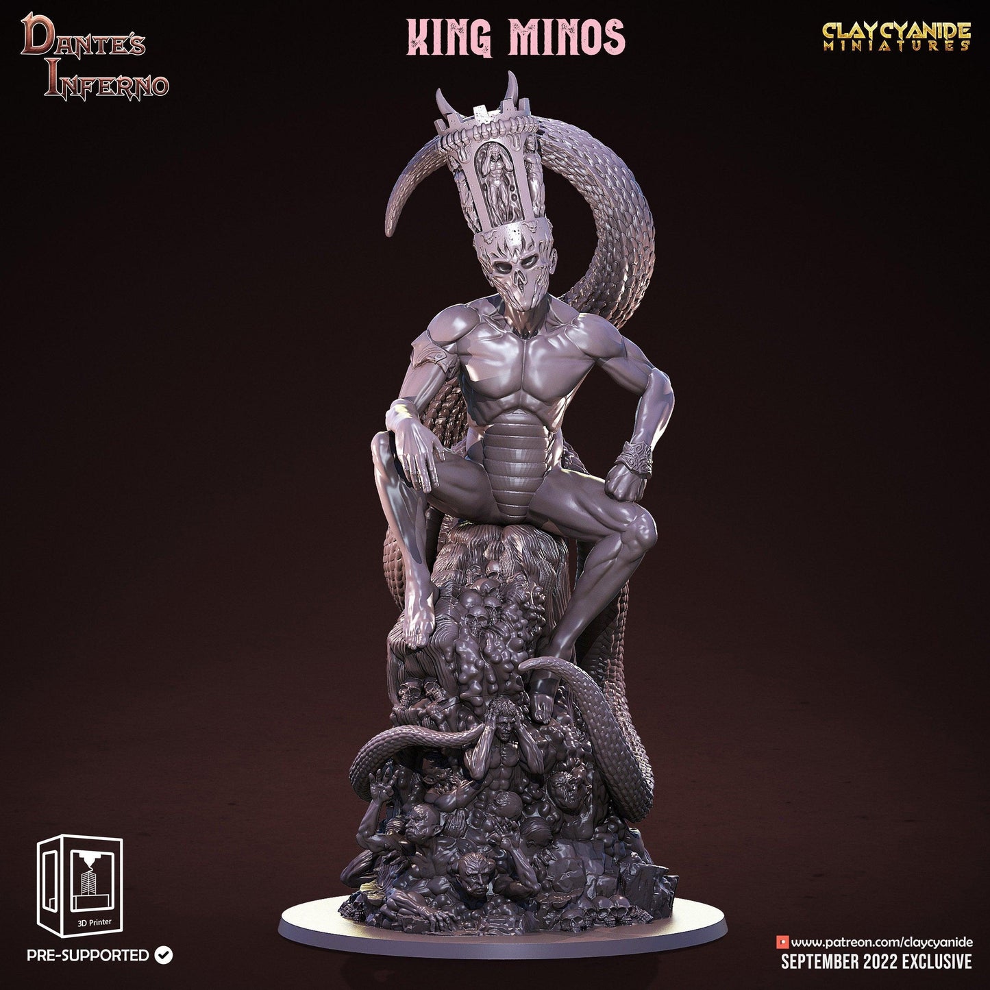King Minos Miniature | Judge of the Damned | 32mm Scale - Plague Miniatures
