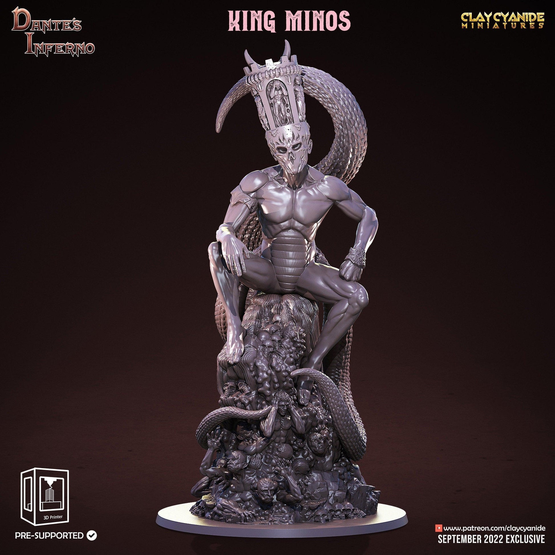 King Minos Miniature | Judge of the Damned | 32mm Scale - Plague Miniatures