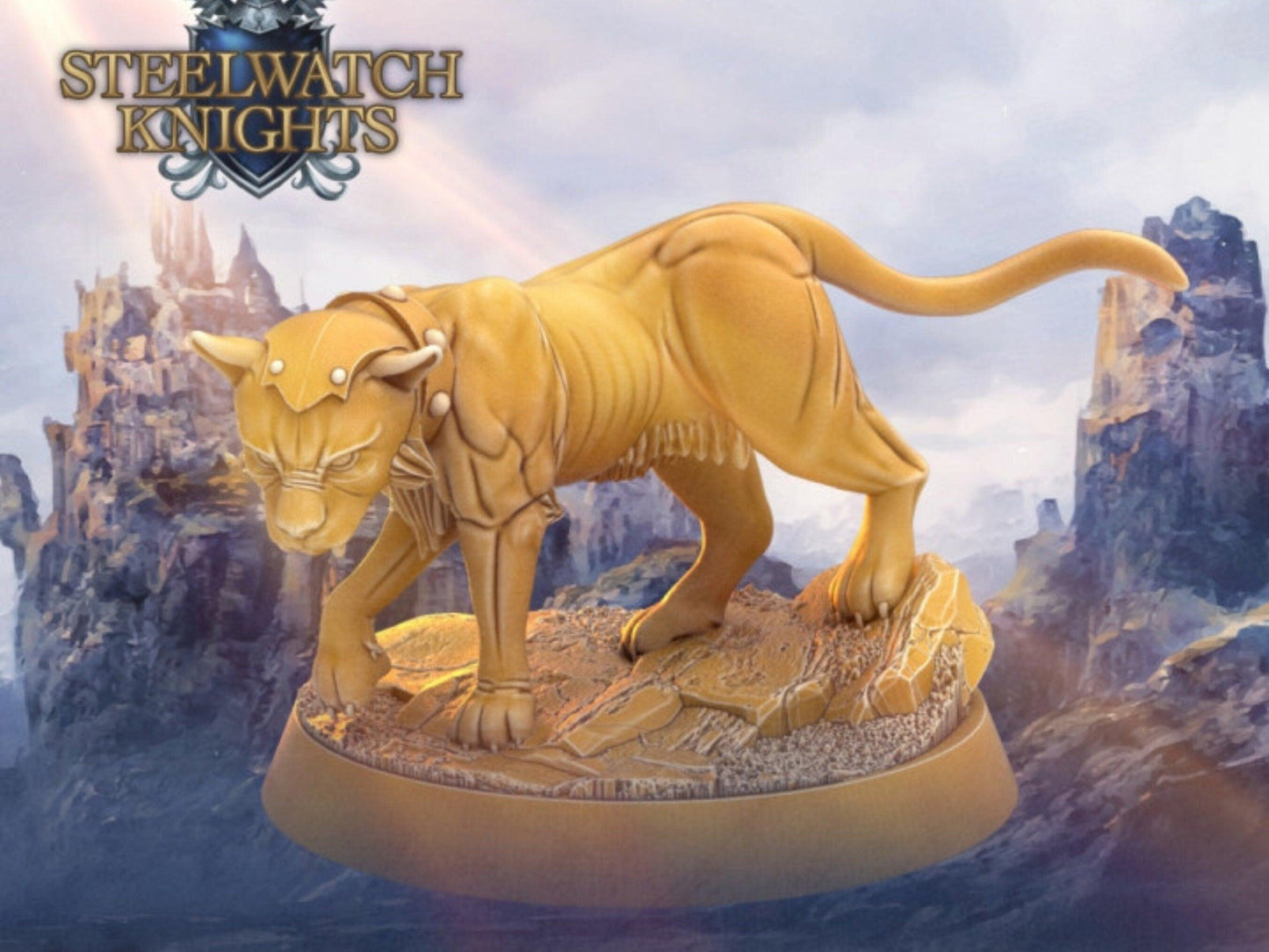 Klaudra the Lion miniature | Dragon's Forge | 28mm Scale | DnD Miniature | Dungeons and Dragons | cat miniature - Plague Miniatures