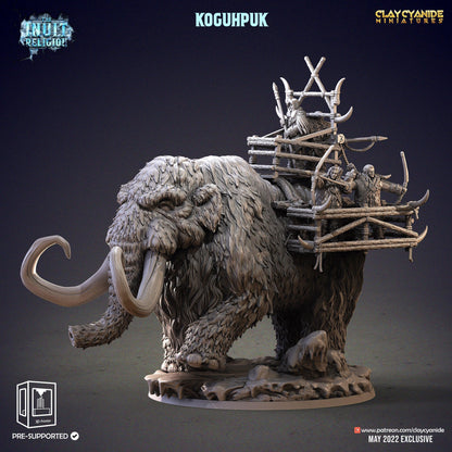 Koguhpuk Mammoth Miniature | Majestic Inuit-inspired Figure for Tabletop Gaming | 32mm Scale - Plague Miniatures