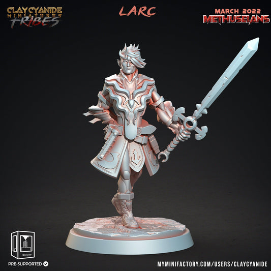 Larc Vampire Sword Warrior Miniature | Perfect for Tabletop Adventures | 32mm Scale - Plague Miniatures