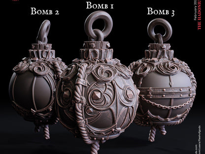 Large Bomb Display Props | Explosive DnD Decor for Display - Plague Miniatures