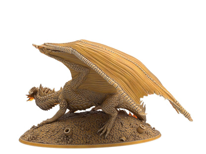 Large Dragon miniature guarding treasure mini - 32mm scale Tabletop gaming DnD Miniature Dungeons and Dragons, wargaming dnd figurine - Plague Miniatures