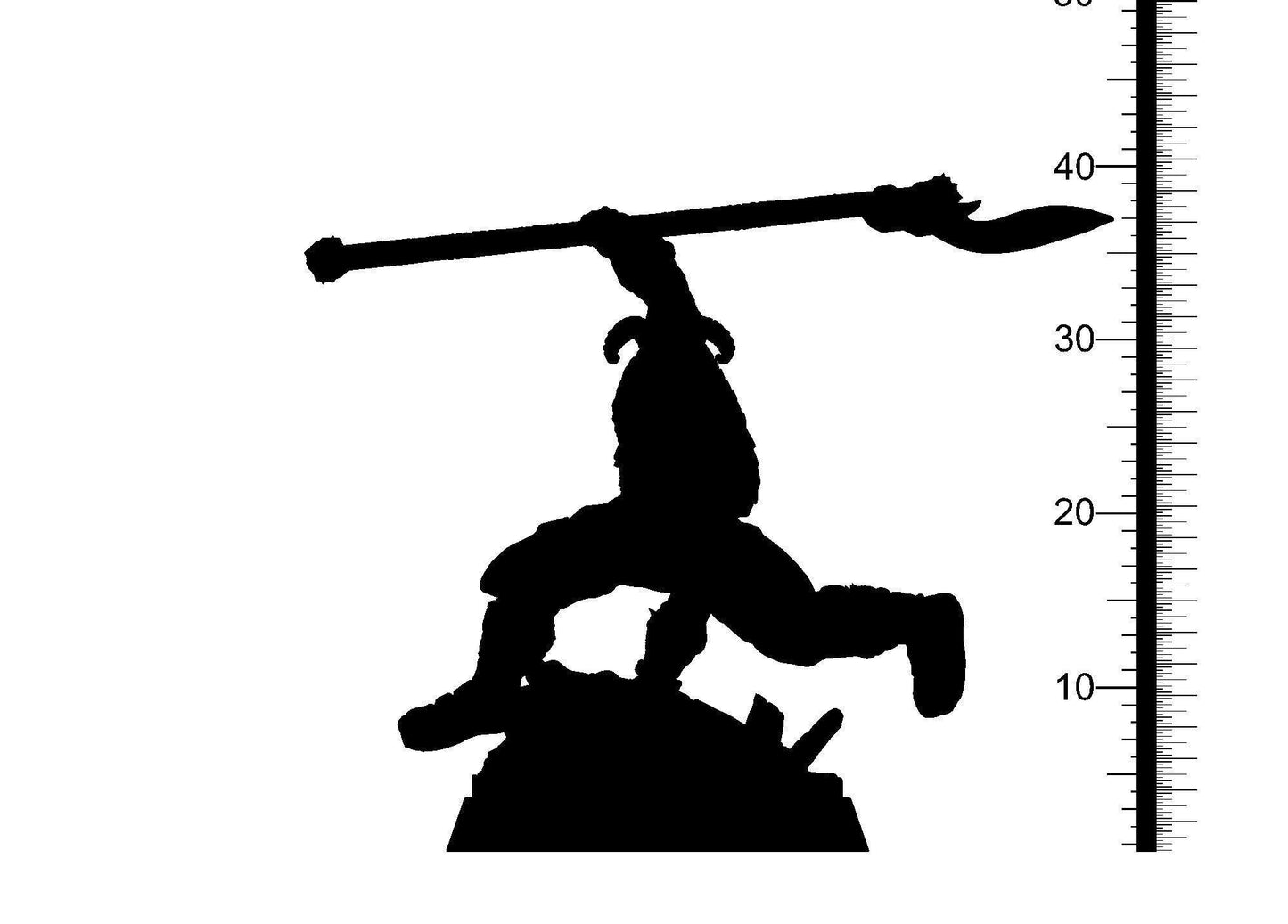 Leif, White Runner Skeleton Miniature | Undead Warrior with One-Handed Spear | 32mm Scale - Plague Miniatures