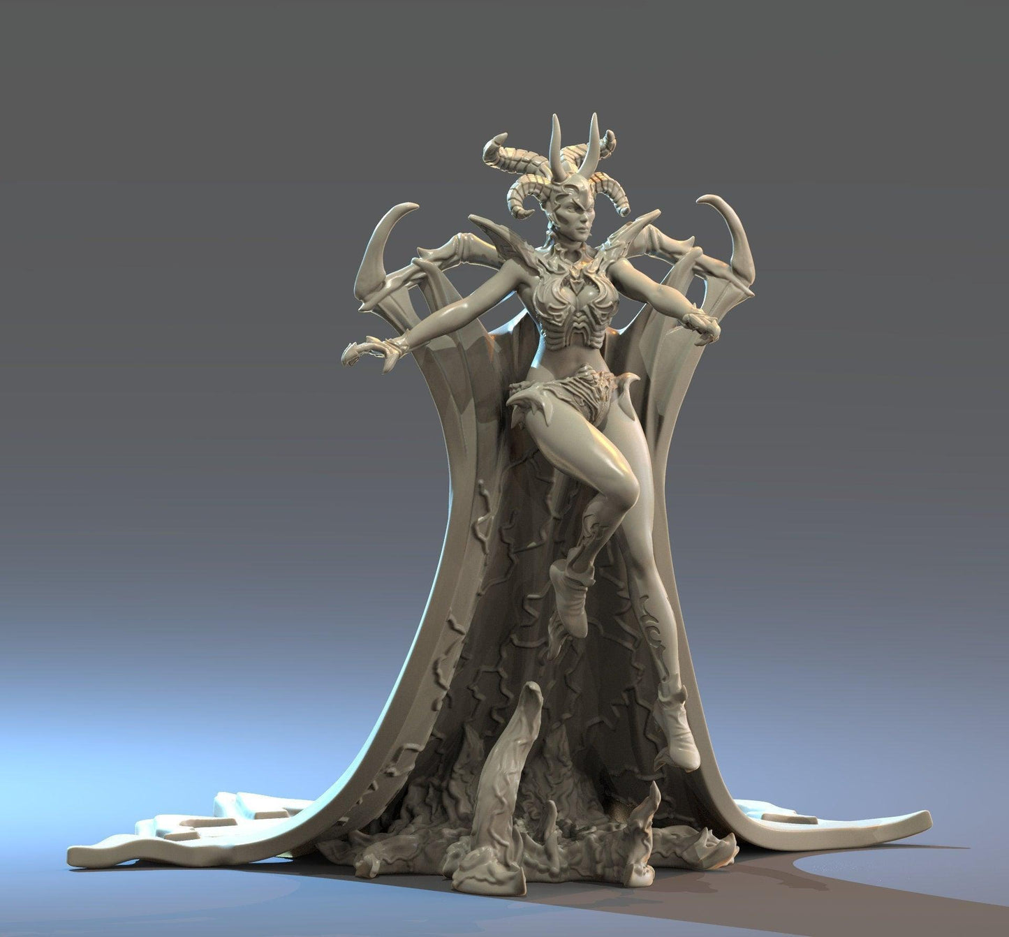 Lilith Demon Miniature | Female Demon Miniature | 32mm Scale - Plague Miniatures