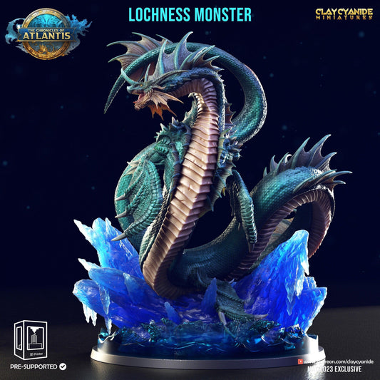 DnD Lochness Monster Miniature Loch Ness Monster | Clay Cyanide | Chronicles of Atlantis | DnD Miniature Dungeons and Dragons DnD 5e - Plague Miniatures shop for DnD Miniatures