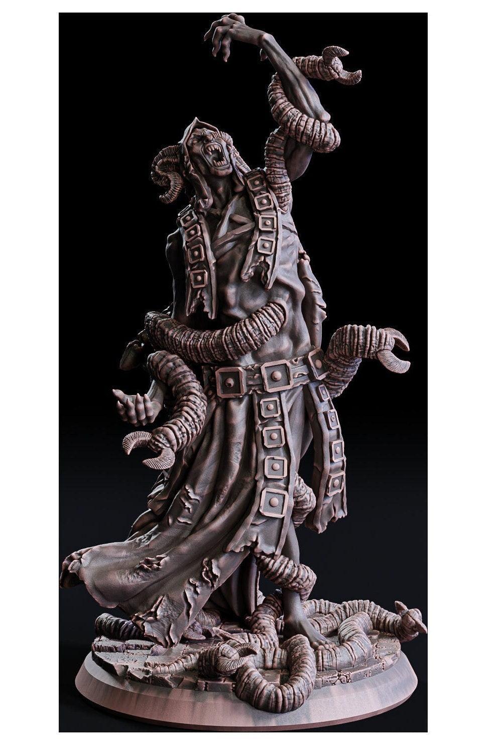 Lord of Despair Miniature | Demonic Sculpture for DnD Adventures | 32mm Scale - Plague Miniatures