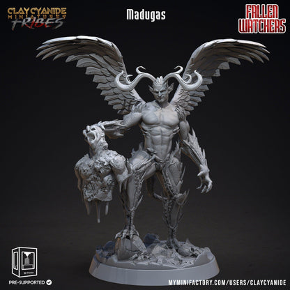 Madugas, Demon Miniature | Maleficent Overlord of the Abyss | 32mm Scale - Plague Miniatures