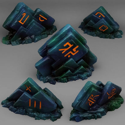 Magic Rock Ruin Miniatures | Wargaming Terrain Set | 28mm or 32mm Scale - Plague Miniatures