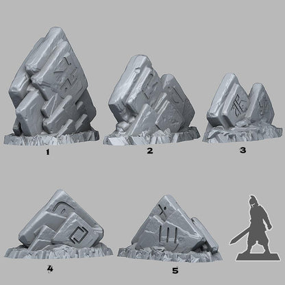 Magic Rock Ruin Miniatures | Wargaming Terrain Set | 28mm or 32mm Scale - Plague Miniatures