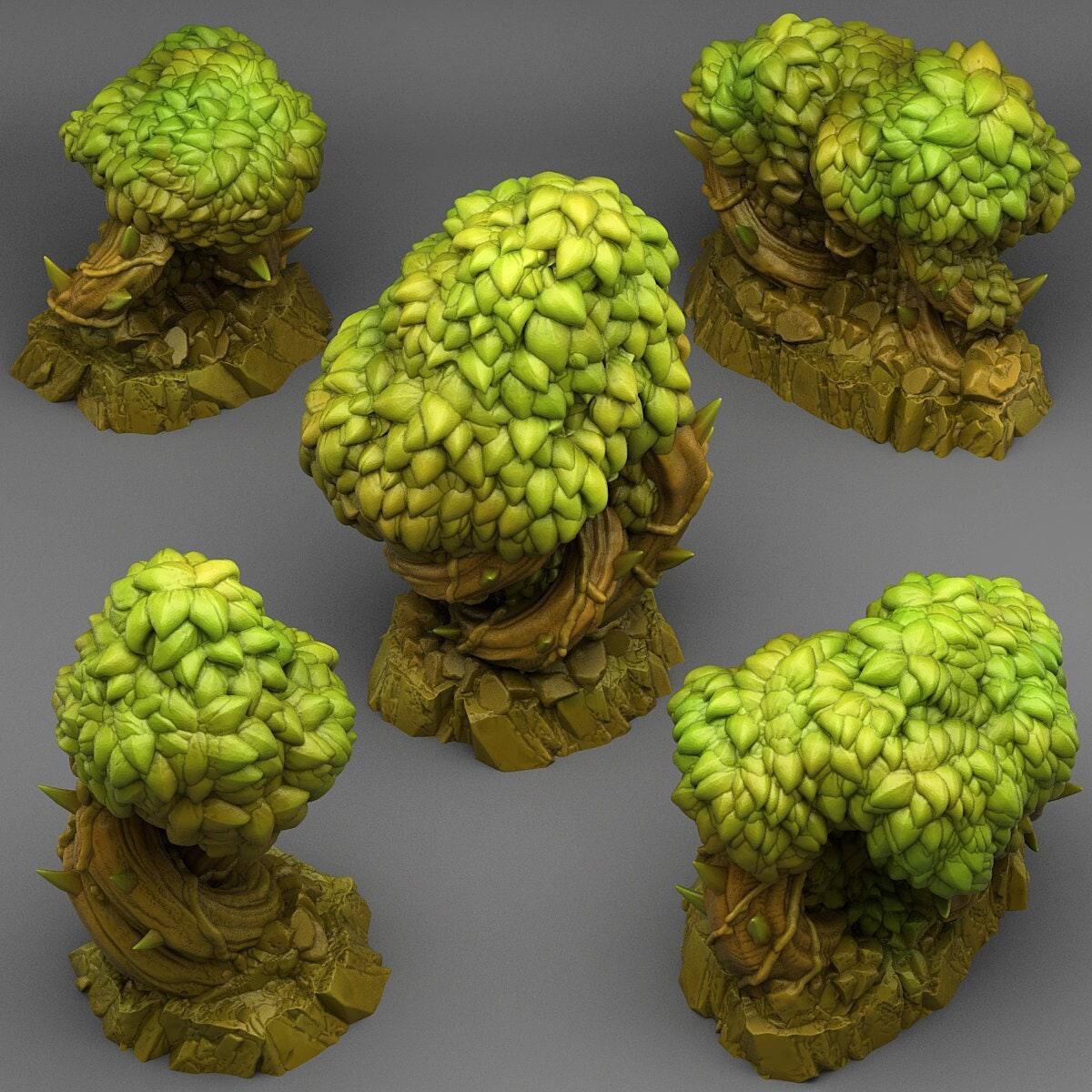 Magical Bramble Tree Miniatures | Plant Terrain Set | 28mm or 32mm Scale - Plague Miniatures