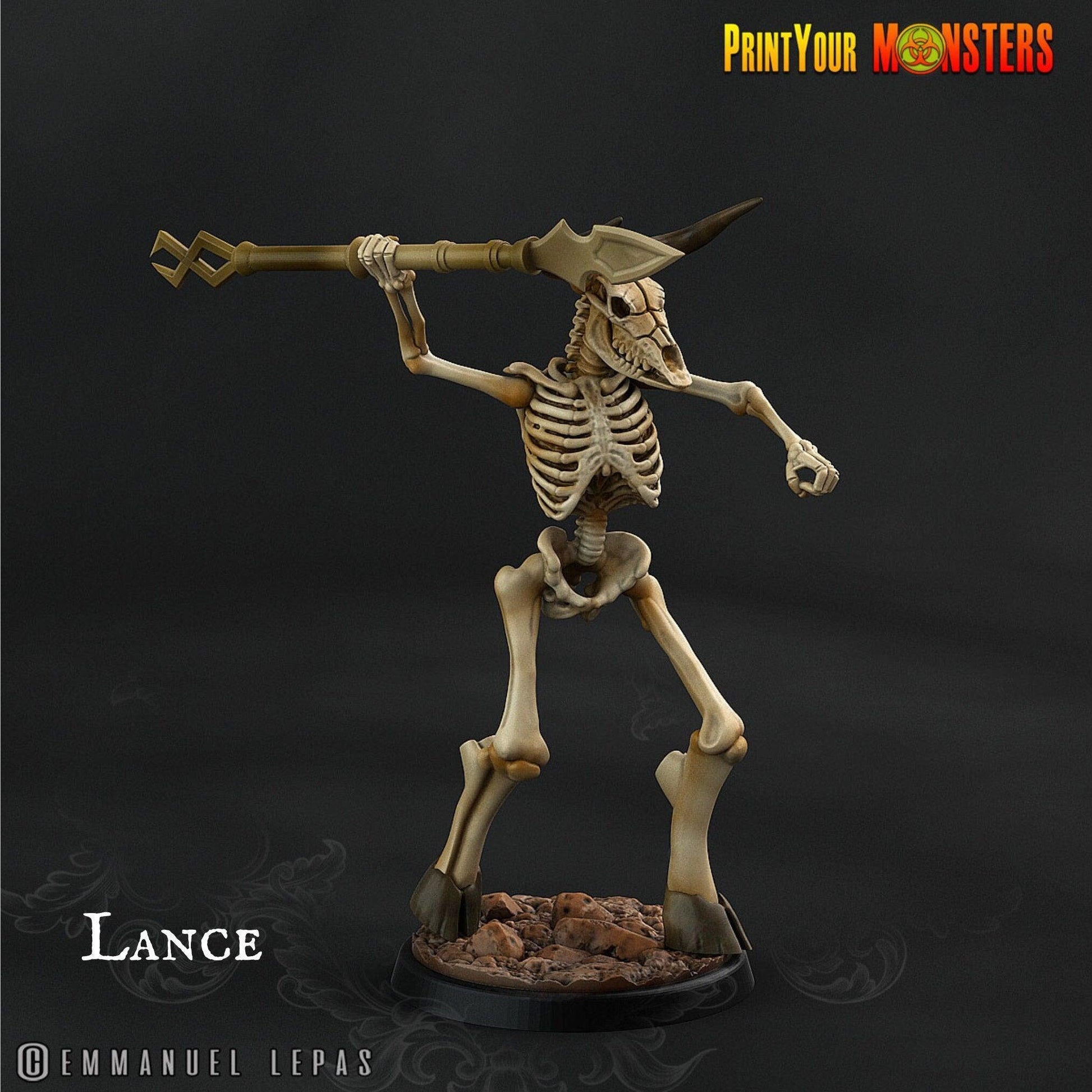 Magician Skeletal Minotaur Miniature | Undead Sorcerer DnD Figurine - Plague Miniatures