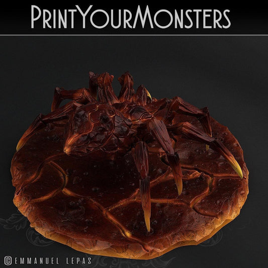 Magmaranea Spider Miniature fire miniature Tarantula | Tabletop gaming | DnD Miniature | Dungeons and Dragons DnD 5e monster miniature - Plague Miniatures