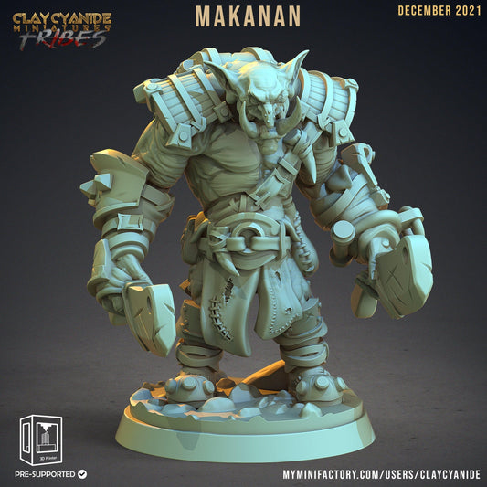 Makanan, the War Troll Chieftain Miniature | Tabletop Gaming Trolls | 32mm Scale - Plague Miniatures