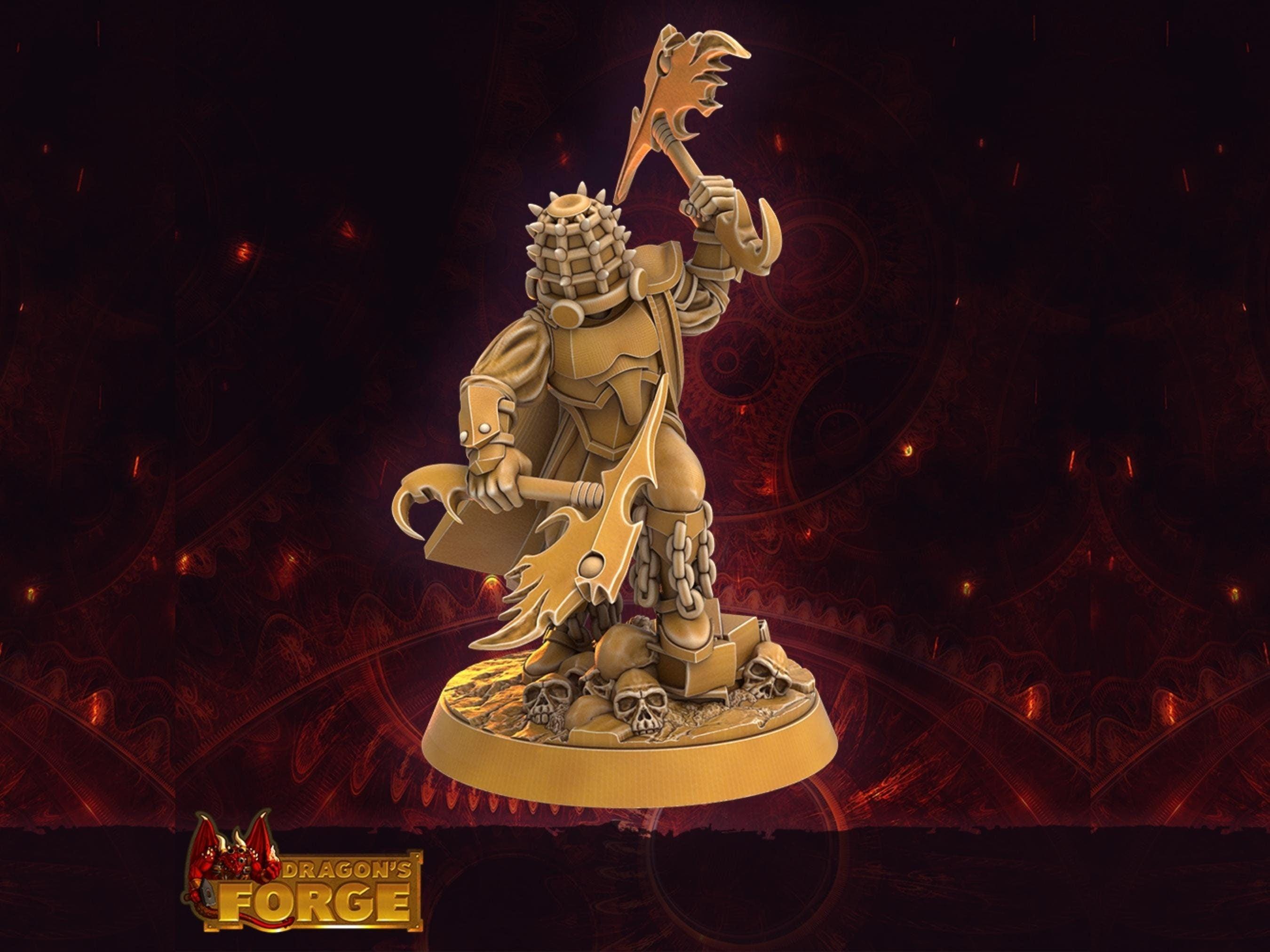 Male Dark Cleric Miniature Warlock Miniature - 5 Poses - 32mm scale Ta ...