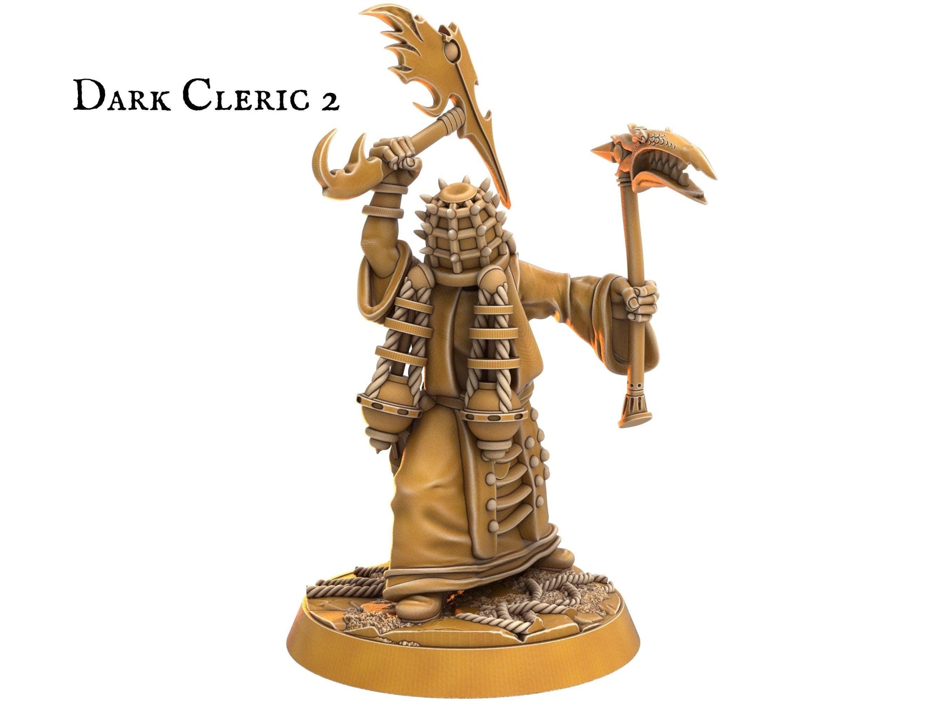 Male Dark Cleric Miniature Warlock Miniature - 5 Poses - 32mm scale Tabletop gaming DnD Miniature Dungeons and Dragons, dungeon master - Plague Miniatures