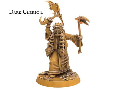 Male Dark Cleric Miniature Warlock Miniature - 5 Poses - 32mm scale Tabletop gaming DnD Miniature Dungeons and Dragons, dungeon master - Plague Miniatures