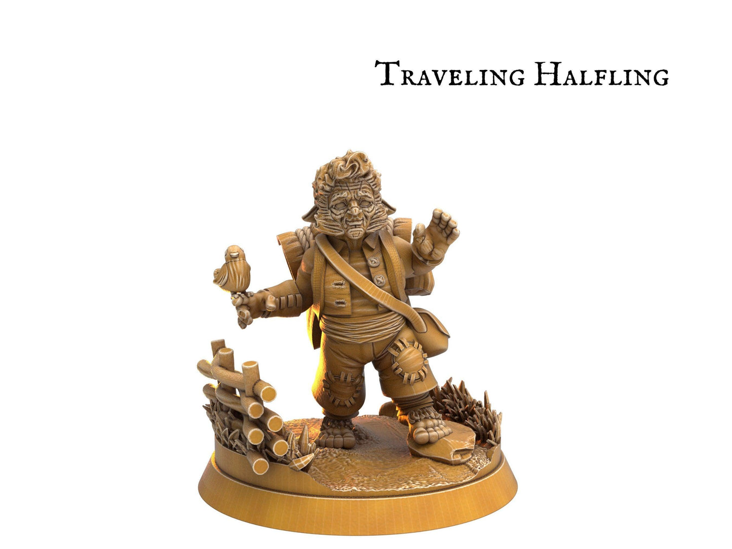 Male Halfling Miniature with pan - 8 Poses - 32mm scale Tabletop gaming DnD Miniature Dungeons and Dragons, dnd male halfling - Plague Miniatures
