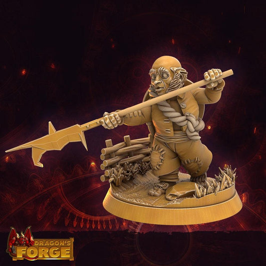 Male Halfling Miniature with spear - 8 Poses - 32mm scale Tabletop gaming DnD Miniature Dungeons and Dragons, dnd male halfling warrior - Plague Miniatures