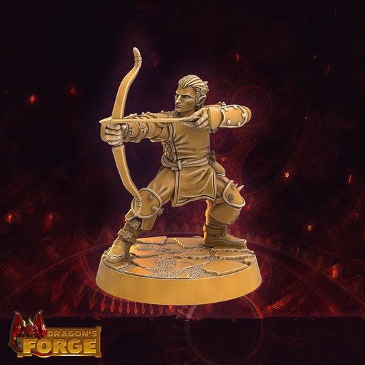 Male Rogue Miniature with bow - 6 Poses - 32mm scale Tabletop gaming DnD Miniature Dungeons and Dragons, wargaming dnd rogue figurine - Plague Miniatures shop for DnD Miniatures