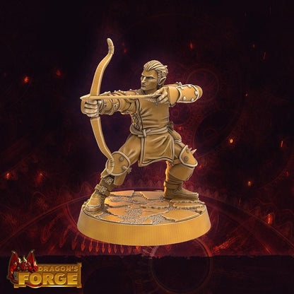 Male Rogue Miniature with bow - 6 Poses - 32mm scale Tabletop gaming DnD Miniature Dungeons and Dragons, wargaming dnd rogue figurine - Plague Miniatures