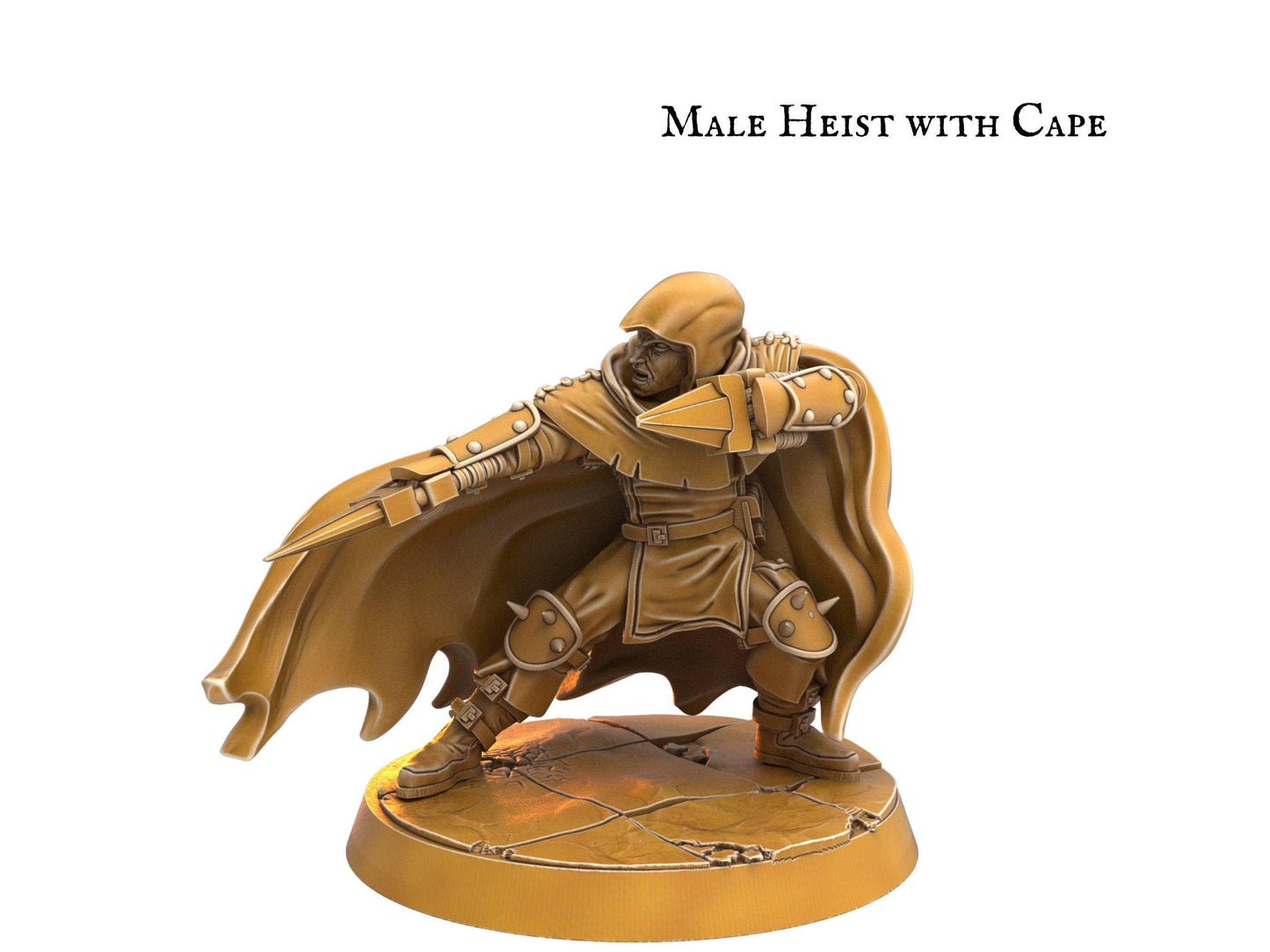 Male Rogue Miniature with cape - 6 Poses - 32mm scale Tabletop gaming DnD Miniature Dungeons and Dragons, wargaming dnd rogue figurine - Plague Miniatures