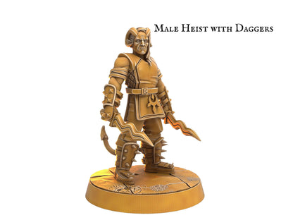 Male Rogue Miniature with daggers - 6 Poses - 32mm scale Tabletop gaming DnD Miniature Dungeons and Dragons, wargaming dnd rogue figurine - Plague Miniatures shop for DnD Miniatures