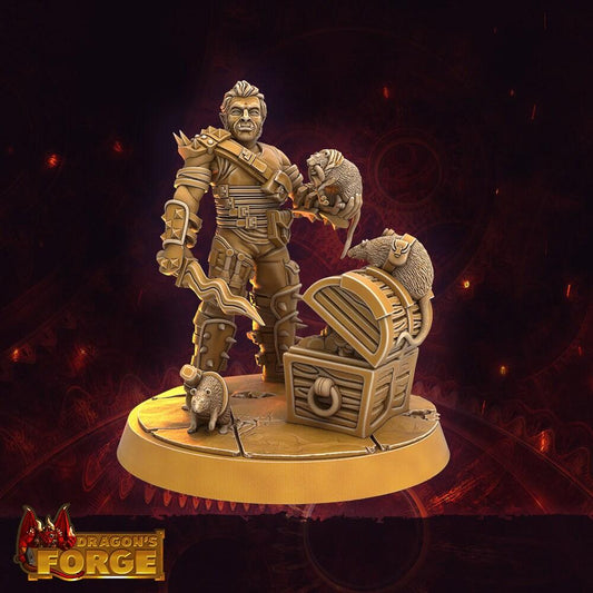 Male Rogue Miniature with treasure - 6 Poses - 32mm scale Tabletop gaming DnD Miniature Dungeons and Dragons, wargaming dnd rogue figurine - Plague Miniatures