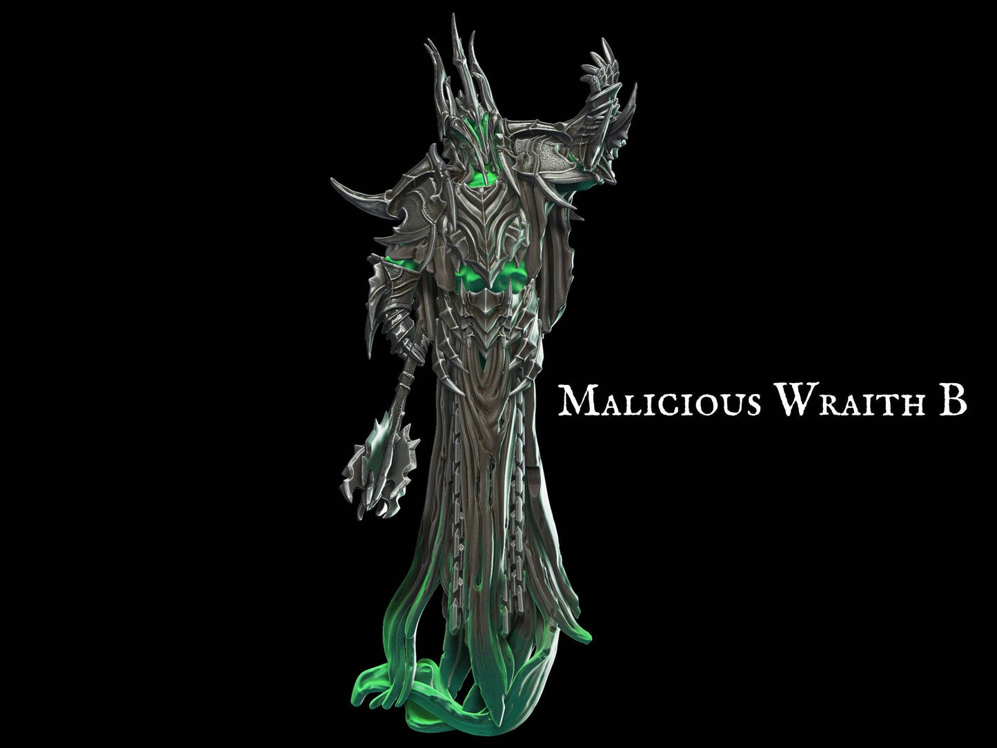 Malicious Wraith Miniature - 3 Poses - 28mm scale - Plague Miniatures