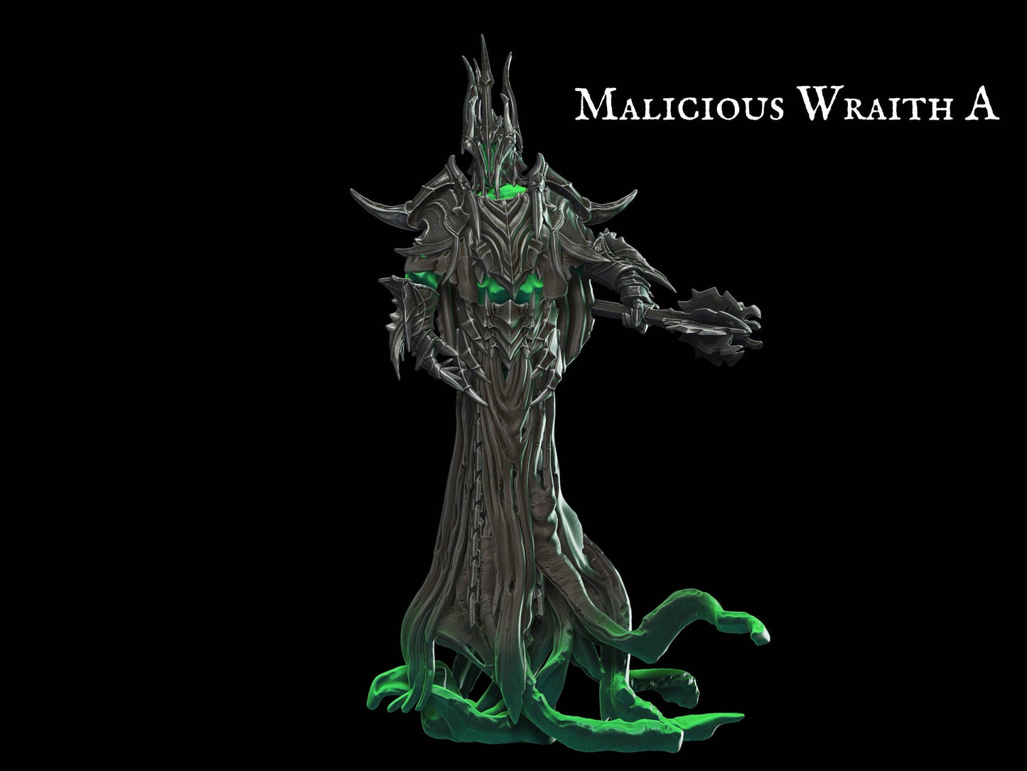 Malicious Wraith Miniature - 3 Poses - 28mm scale Tabletop gaming DnD Miniature Dungeons and Dragons, dnd 5e dungeon master gift - Plague Miniatures